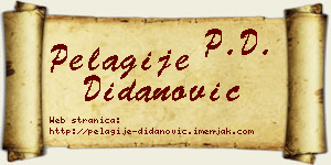 Pelagije Didanović vizit kartica